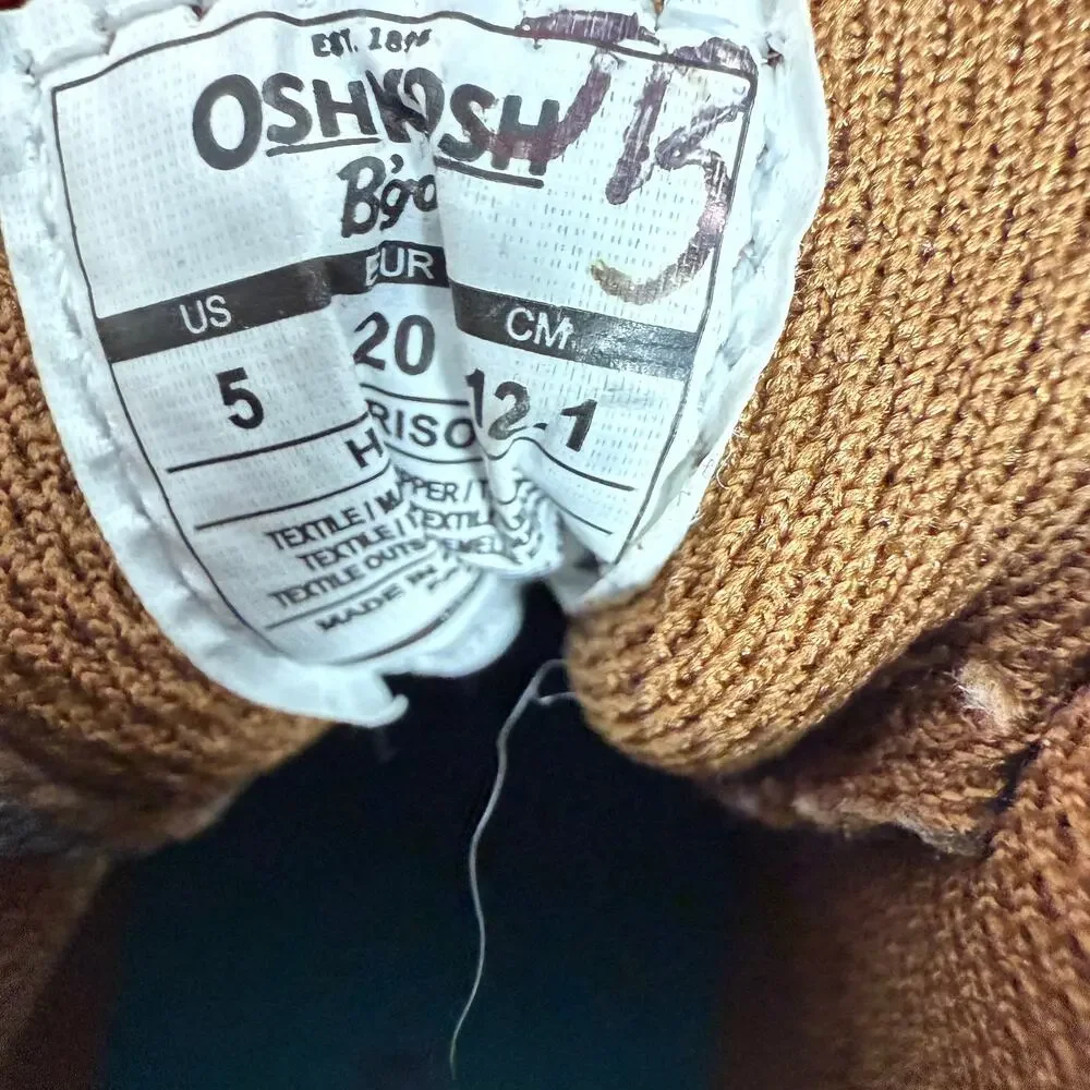 OshKosh B'Gosh Toddler Boots Brown Blue Duck Boot 5C‎